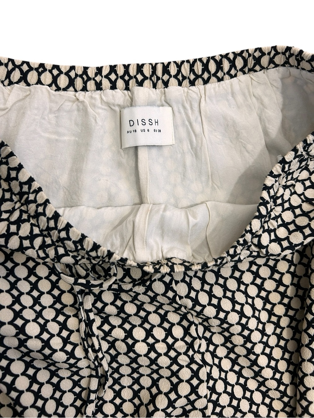 DISSH Marlow Geo Wide Leg Drawstring Pants size 6 - Picture 5 of 9
